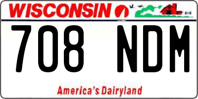 WI license plate 708NDM