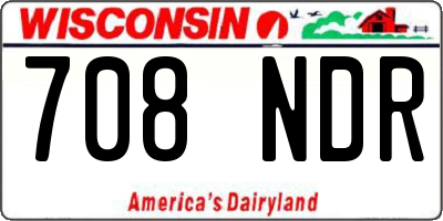 WI license plate 708NDR