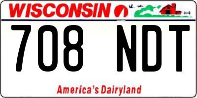 WI license plate 708NDT