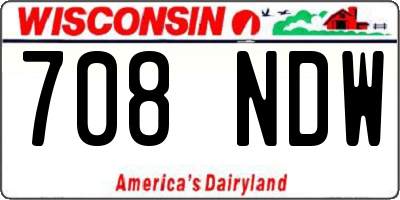 WI license plate 708NDW
