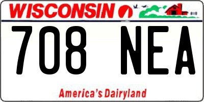 WI license plate 708NEA