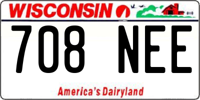 WI license plate 708NEE