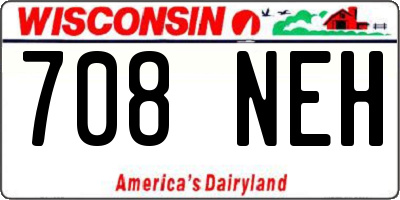 WI license plate 708NEH