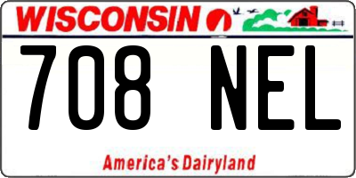WI license plate 708NEL