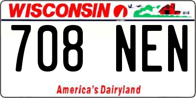 WI license plate 708NEN