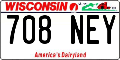 WI license plate 708NEY