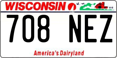 WI license plate 708NEZ