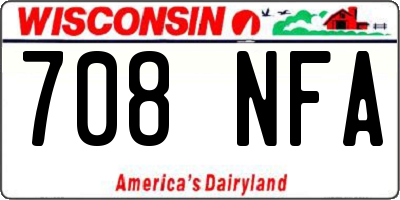 WI license plate 708NFA