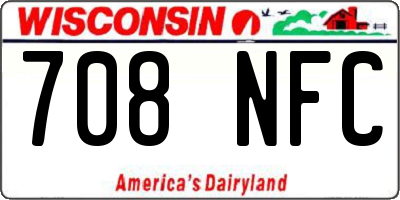 WI license plate 708NFC