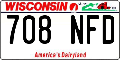 WI license plate 708NFD