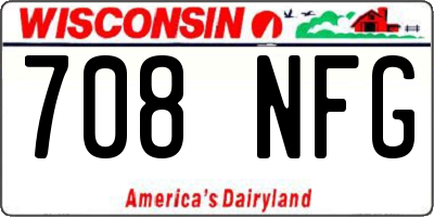 WI license plate 708NFG