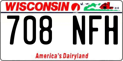 WI license plate 708NFH