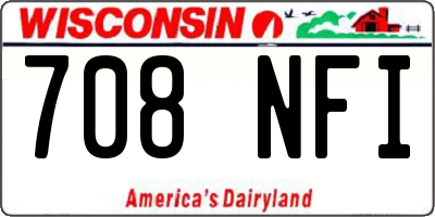 WI license plate 708NFI