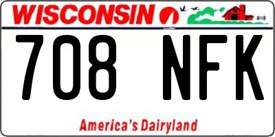 WI license plate 708NFK