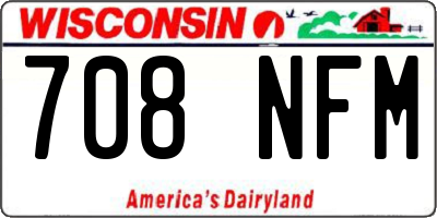 WI license plate 708NFM