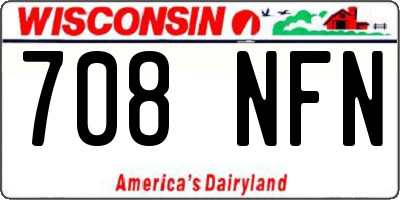 WI license plate 708NFN