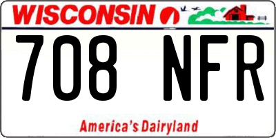 WI license plate 708NFR