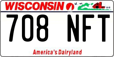 WI license plate 708NFT