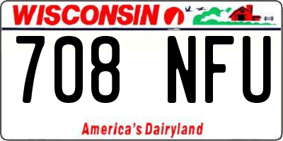 WI license plate 708NFU