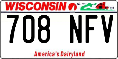 WI license plate 708NFV