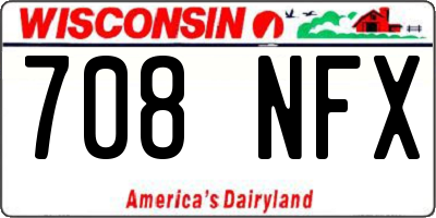 WI license plate 708NFX