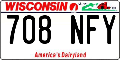 WI license plate 708NFY