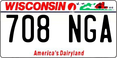 WI license plate 708NGA