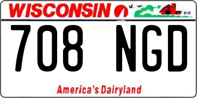 WI license plate 708NGD