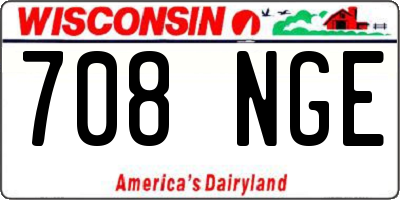WI license plate 708NGE