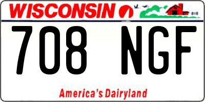 WI license plate 708NGF