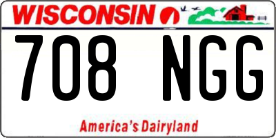 WI license plate 708NGG