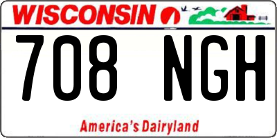 WI license plate 708NGH