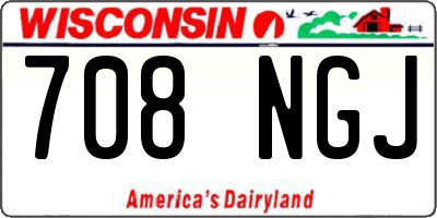 WI license plate 708NGJ