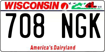 WI license plate 708NGK