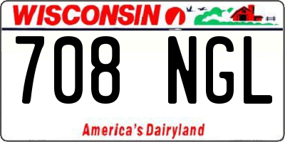 WI license plate 708NGL