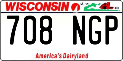 WI license plate 708NGP
