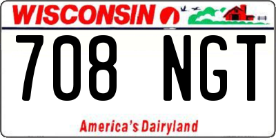 WI license plate 708NGT