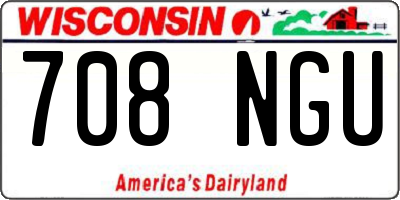 WI license plate 708NGU