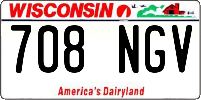 WI license plate 708NGV