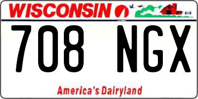 WI license plate 708NGX