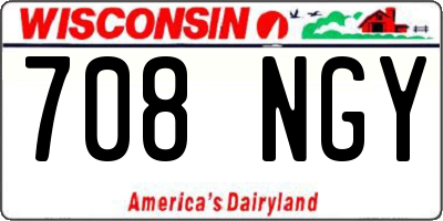 WI license plate 708NGY