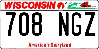 WI license plate 708NGZ