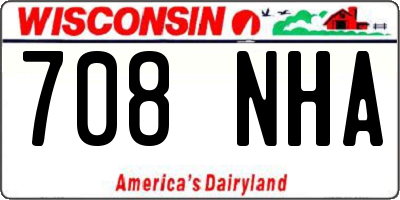 WI license plate 708NHA