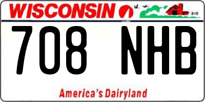 WI license plate 708NHB