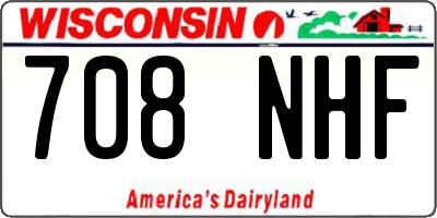 WI license plate 708NHF