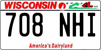 WI license plate 708NHI