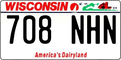 WI license plate 708NHN