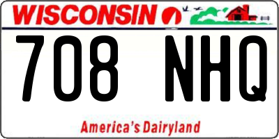 WI license plate 708NHQ