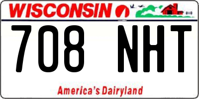 WI license plate 708NHT