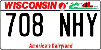 WI license plate 708NHY